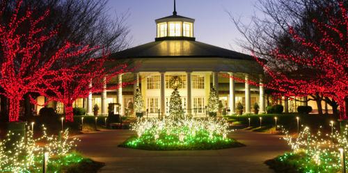 this image shows Cameron Park Commercial  Christmas Lights in Sacramento, CA